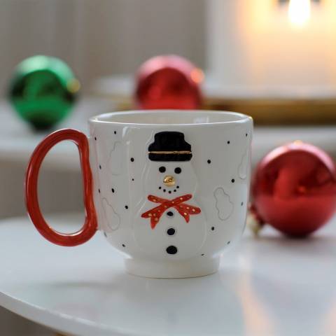 SNOWMAN cup with handle